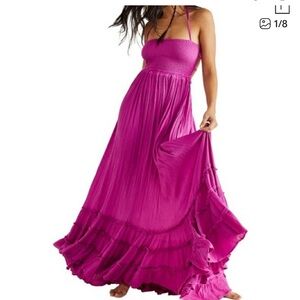 Free People Extratropical Smocked Maxi Dress In Electric Combo